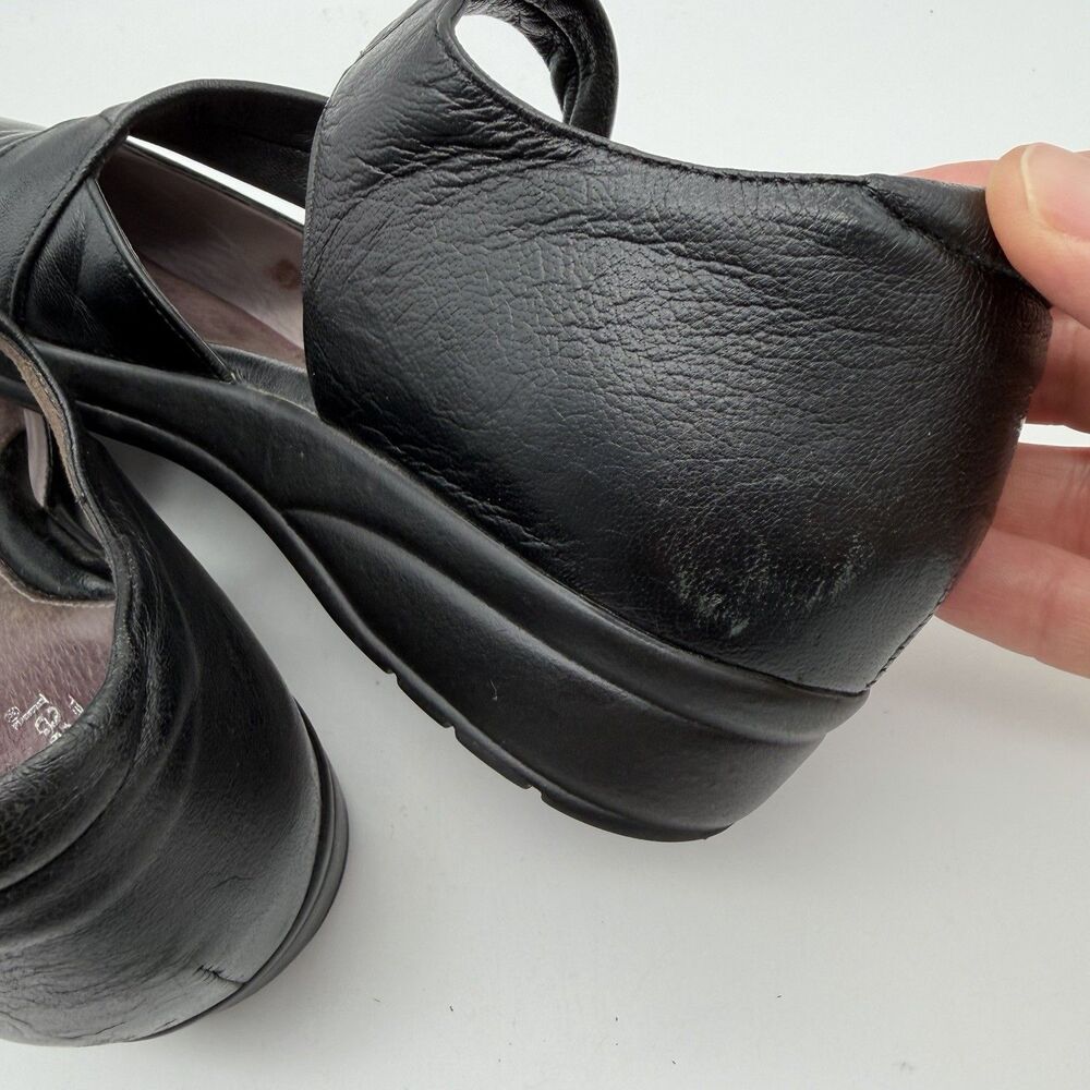 BeautiFeel Dear Black Leather Mary Jane Slip On Comfort Flats Women’s 7.5 EU 38 - Picture 8 of 13